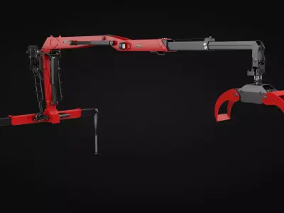 Timber Logging Crane 3D model
