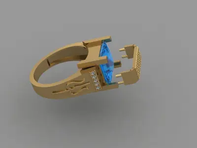 om ring 3D print model 3D print model