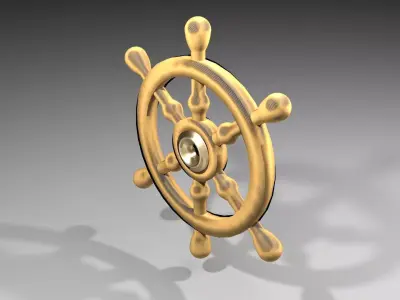 Ship Wheel 6 3D model