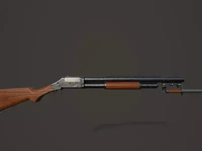 Shotgun WW1 Free 3D model