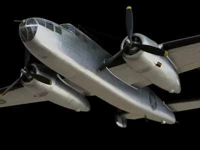 North American B-25 Mitchell Low-poly 3D model