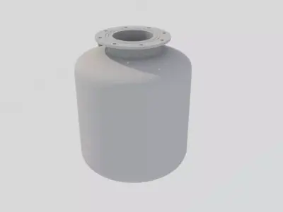 Dewar pressurized container Low-poly 3D model