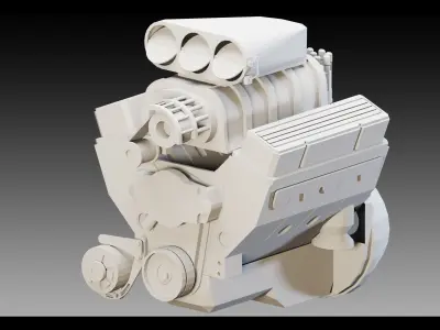 16 Industrial Engines- Vol 03- High detail 3d models Low-poly 3D model