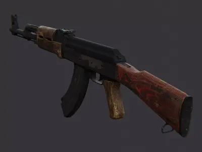 AK-47 Rifle Prop Low-poly 3D model