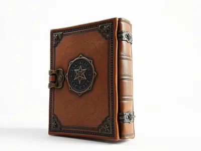 Antique Leather Bound Book Model Pack Low-poly 3D model
