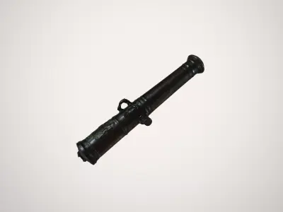 High-Detail Bronze Artillery Barrel - Optimized 3D Prop 3D model