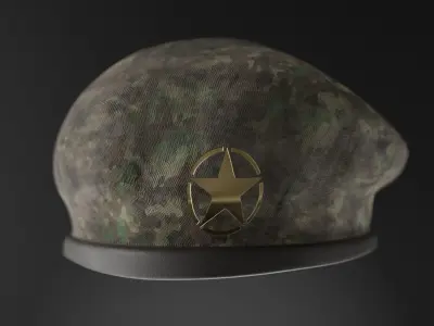 Soldier  Hat Low-poly 3D model