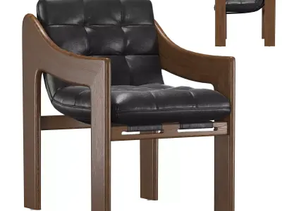  Halston Dining Armchair 3D model