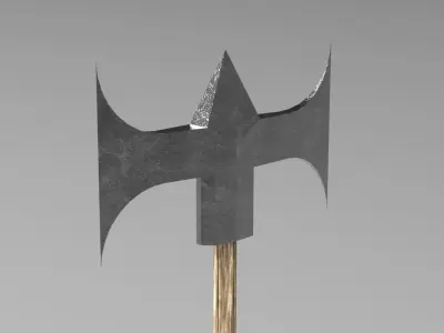 Battle Axe 3D model 11