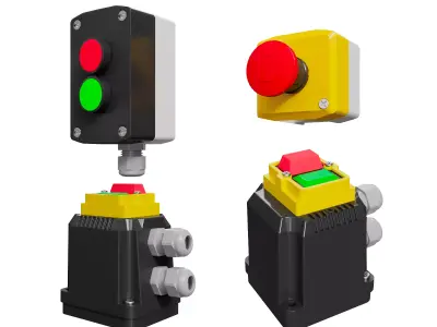 Power button box 3D model