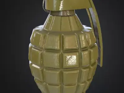 Fragmentation Grenade Low-poly 3D model purchase