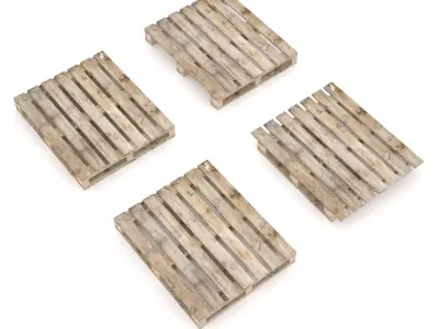 European wood pallet - 01 Low-poly 3D model