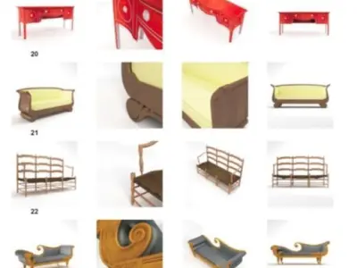 Dosch 3D - Antique Furniture 3D model