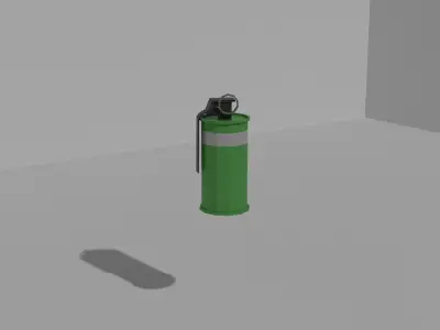 Smoke grenade m18  Free low-poly 3D model