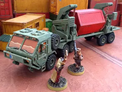Military Transporter - 28mm Sci-Fi 3D print model