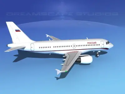 Airbus A319 Rossiya 3D model