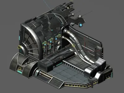 Spaceship - interior wall 05 3D model