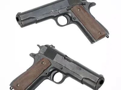 1911 AAA  pistol Low-poly 3D model