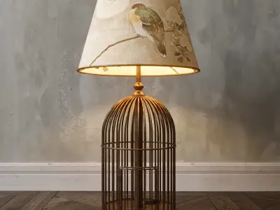 Bird cage lamp 3D model