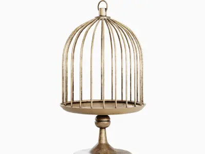 Metal Birdcage 03 Low-poly 3D model