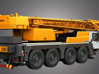 LTM Mobile Crane  2 in 1 3D Model Pack