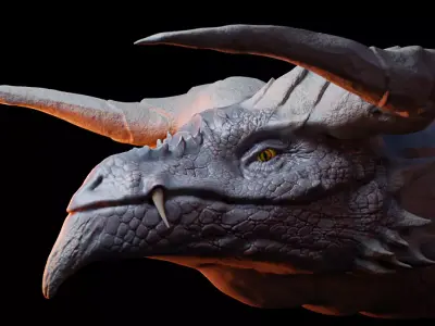 Old dragon 3D model