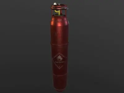 Gas Cylinder Free low-poly 3D model