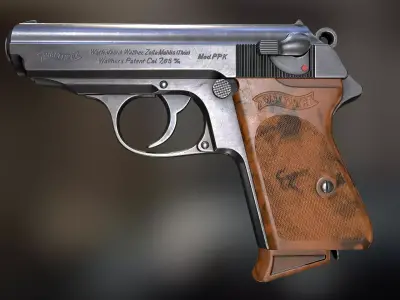  Walther PPK Low-poly 3D model