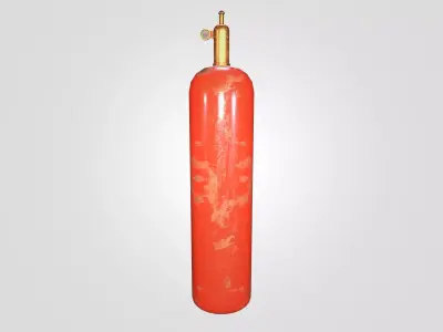 Industrial Gas Cylinder 3D Model - PBR Game Ready Free low-poly 3D model