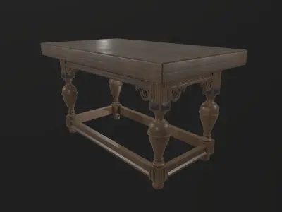 Wooden table 3D model