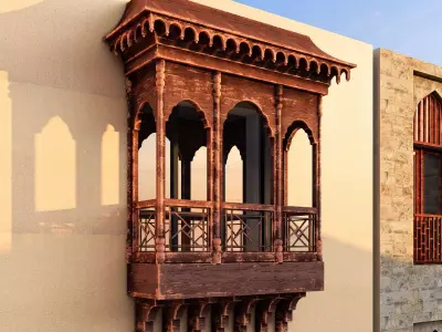 JHAROKA 3D MODEL  DETAILED AND LOW POLY Low-poly 3D model