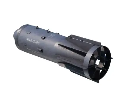 Russian Aerospace Forces FAB-3000 Aerial bomb 3D model