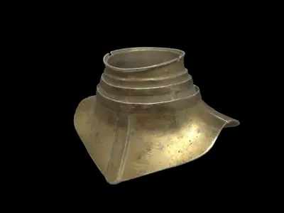 golden neck shield 3D model
