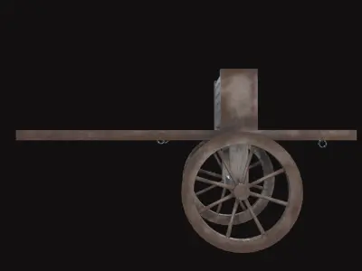 Medieval Hwacha Low-poly 3D model