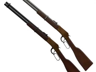 Winchester Rifle Low-poly 3D model purchase