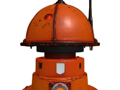 Industrial SciFi Beacon Station 3D model