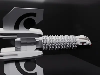 exterior lego spaceship Low-poly 3D model