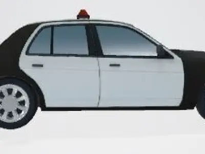 Police Car 3D Model for Gaming Low-poly 3D model