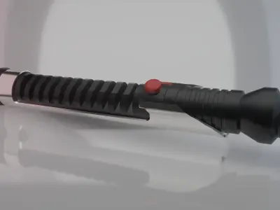 Qui Gon Jinn Lightsaber Low-poly 3D model