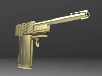 Guess gold gun 3D model