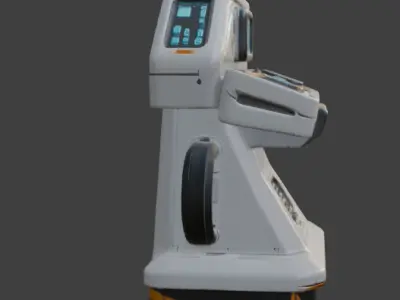Futuristic Control Panel Game-Ready 3D Model with PBR Textures Low-poly 3D model
