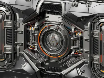 Sci-Fi Kitbash - Futuristic Panel 4 - Mega Element 3D model