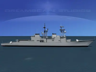 Kidd Class Destoyer DDG 995 USS Scott 3D model