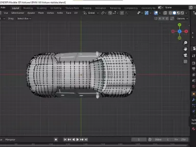 Voiture realiste low-poly 3D model