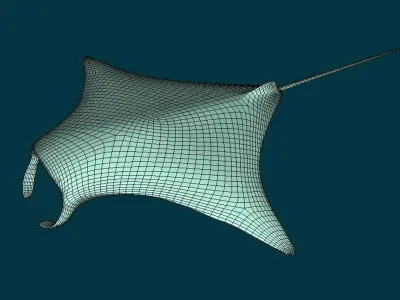 Stingray low-poly model manta ray 3D model