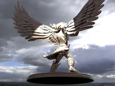 Serafim Female Curved wings 1  3D model