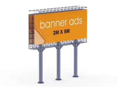 Billboard 2 banner ads 3D model