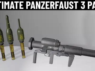 Ultimate Panzerfaust 3 Rocket Launcher Pack Low-poly 3D model