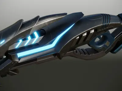 Futuristic Rifle Low-poly 3D model buy