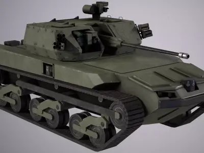 RIPSAW M5 Robotic Combat Vehicle Medium Low-poly 3D model